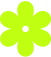 icon showing a flower in light green color