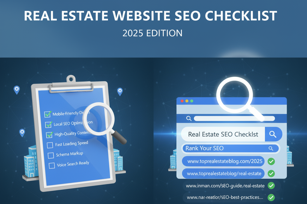 image showing real estate website seo checklist 2025