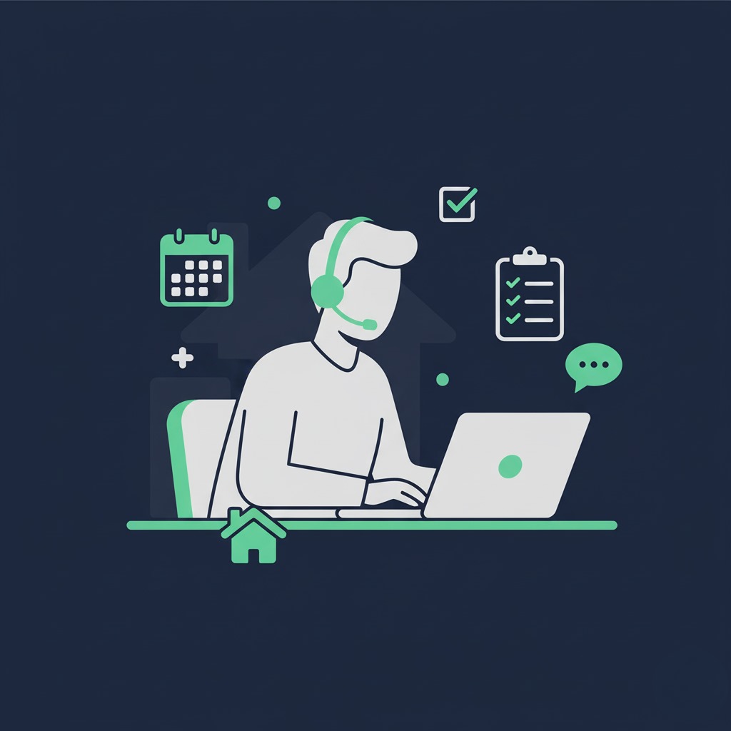 Image showing a virtual assistant working on a laptop