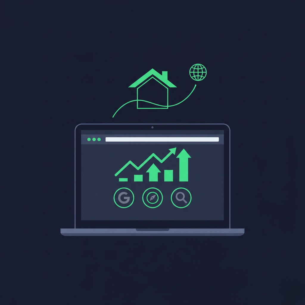 Image showing real estate seo graph going up