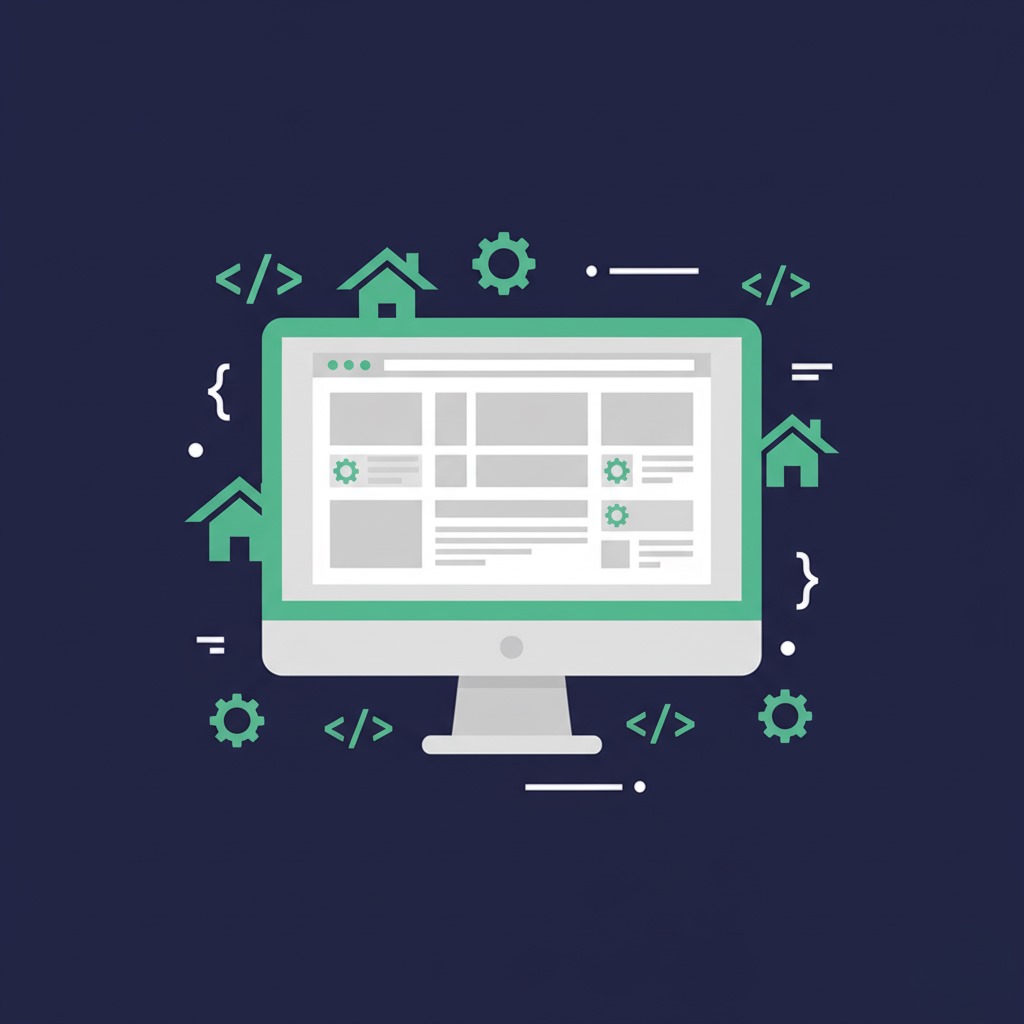 image showing desktop surrounded with icons